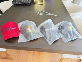 Titleist Cap Rot Golf & 3 weiter Cap Sonnenhüte