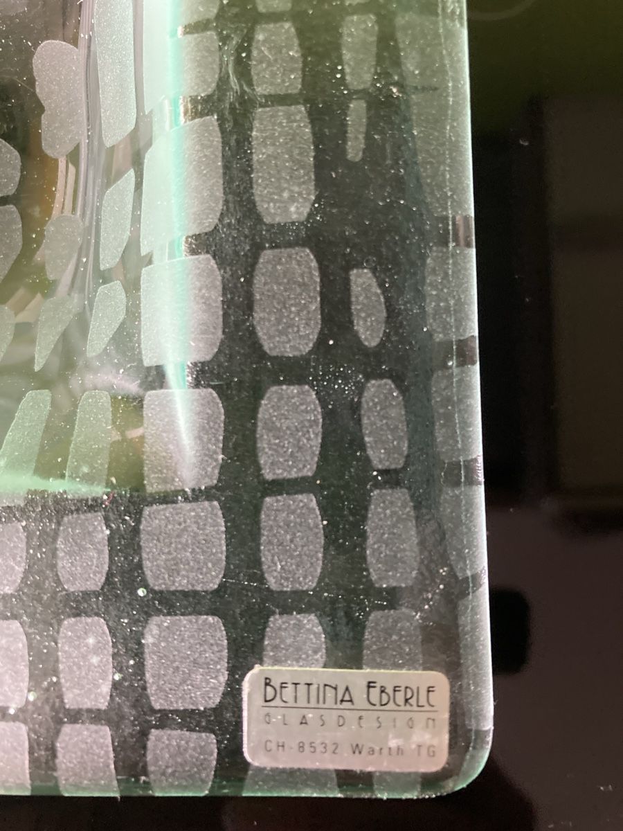 Bettina Eberle Bicchieri: Glasdekoschale rechteckig – Nuovo (secondo la descrizione) da Frenkendorf venduto da silasho 2