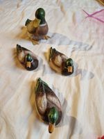 Enten Gruppe: Mutter mit 3 Jungen, sehr schön geformt/bemalt