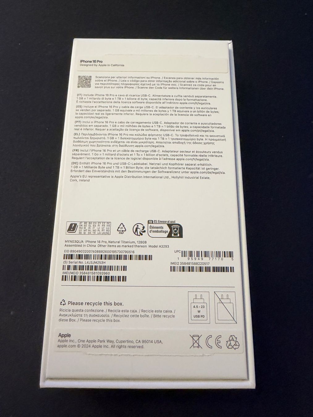 Apple Telefoni cellulari / Smartphones: Iphone 16 Pro 128GB (96%) – Usato da Uebeschi venduto da UnknownColonel 3