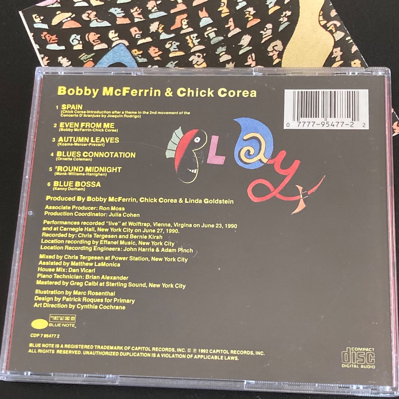 CD: Bobby McFerrin & Chick Corea - Play – Usato da Bern venduto da Ntsamina 1