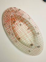 Glasschale orange gestreift Bettina Eberle, Deko
