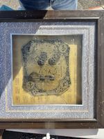 Wandbild asiatisch Metall Applikation gerahmt gebraucht