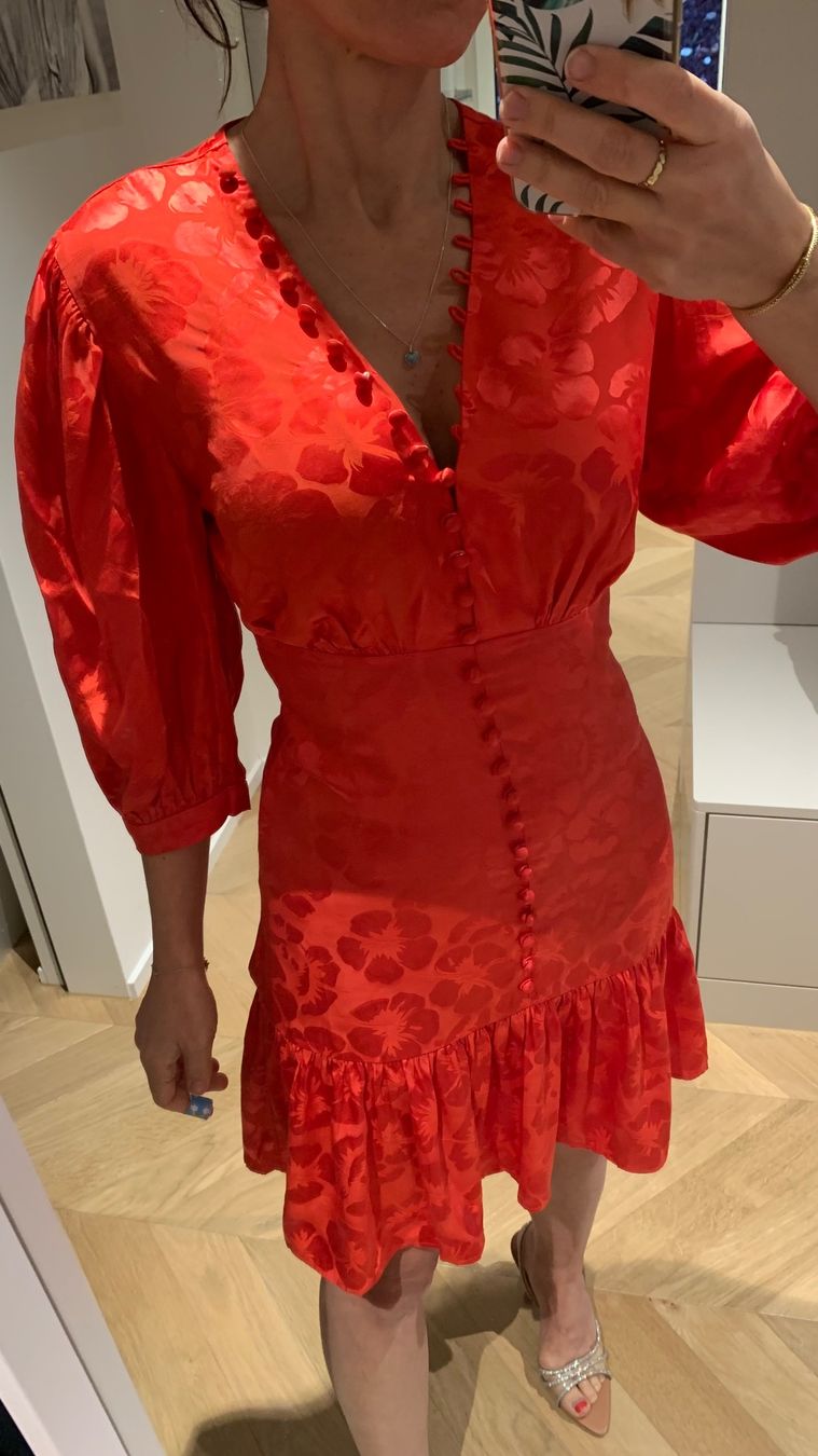 Sandro Vestiti: SANDRO red silk dress XS/34 – Nuovo (secondo la descrizione) da Zürich venduto da Angela_Fashion_Lover 2