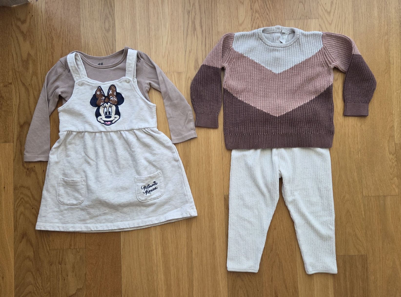 H&M Kleiderpakete & -sets: Kleider Set Mädchen Kleid Body Strickpullover Braun Beige 92 – Gebraucht aus Au ZH von tis_8fmn 1