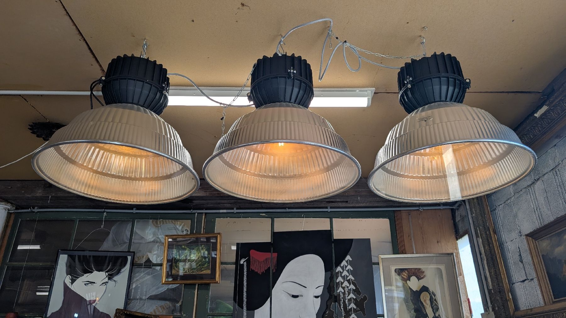 Lampen: Industrielampen Hängeleuchte Metall Glas gebraucht 6 Stk – Gebraucht aus Evilard von Kody0 2