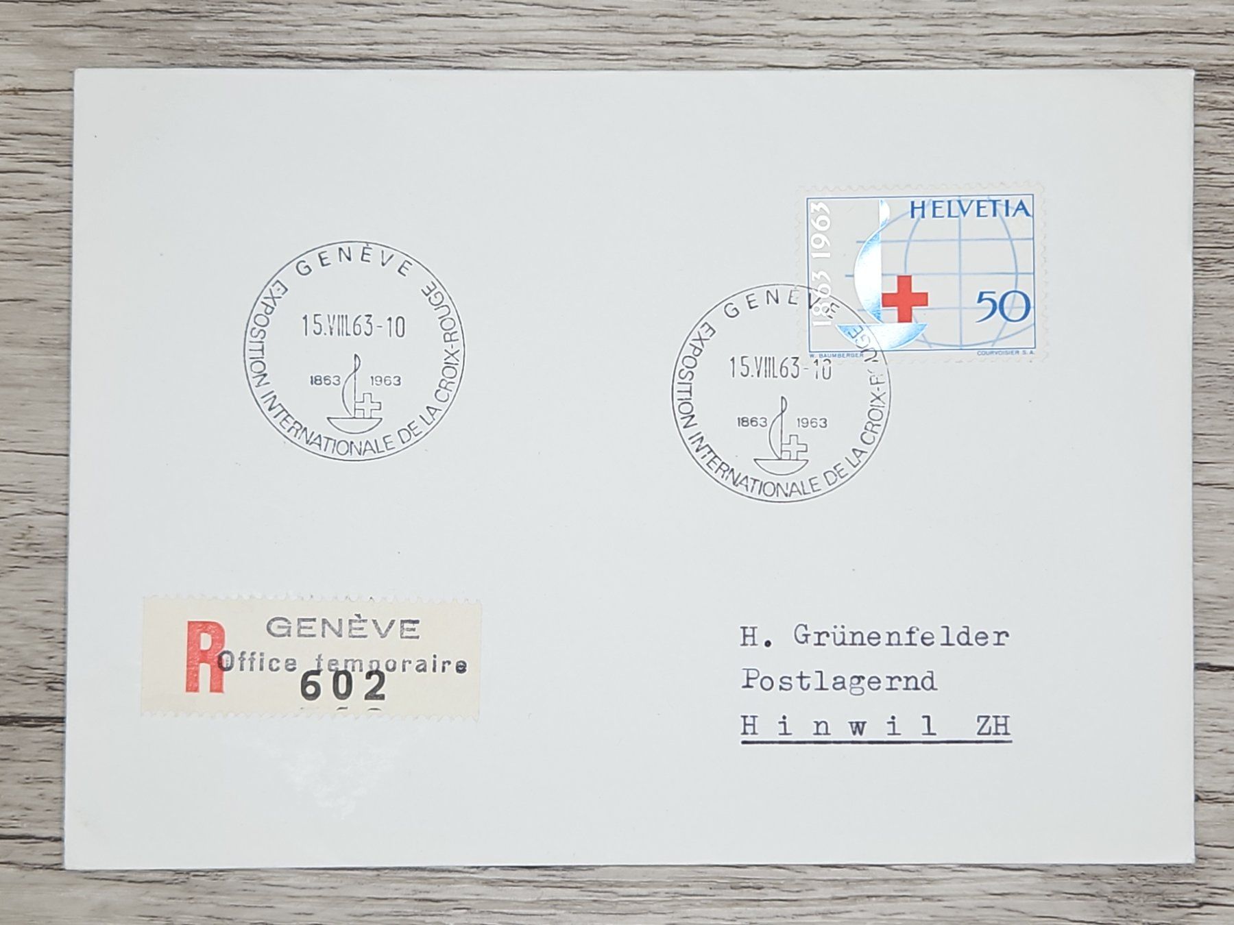 Tutti i francobolli: CL17 Enveloppe + Timbre Suisse 1963 – Usato da Cousset venduto da Patrick_Collections