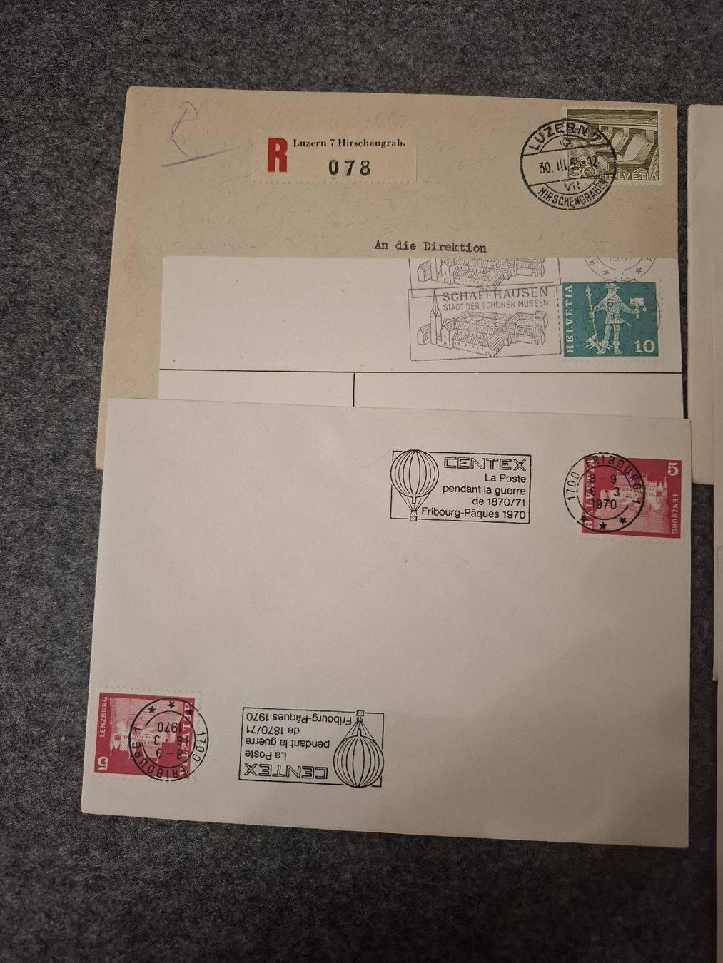 Tutti i francobolli: 6 Belege Schweiz/ Lot 3 ab 1 CHF – Usato da Basel venduto da Swiss_phil_Auktion 1