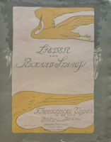 Fritz Erler, Farblithographie, Musiknoten Richard Strauss