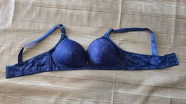 🆕️ Eleganter Spitzen BH ohne Bügel - 90 B - Royalblau