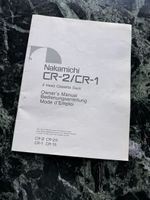 Bedienungsanleitung Nakamichi CR-2 CR-1 Original Zustand