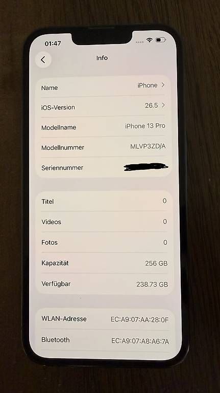Portables: iPhone 13 Pro 256 GB – D'occasion à Bonstetten par gab_n6fb 2