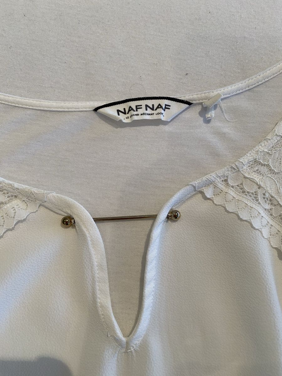Nafnaf Blusen: Chemisier blanc dentelle NafNaf – Gebraucht aus Champlan von Ger77 3