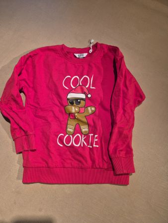 Weihnachtspulli rot, Gr. 128