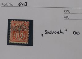 CH - Ziffermuster - Zst. Nr. 61B - Stabstempel Sachseln OW