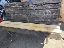 Bank Holzbänke Metallgestell L 150cm (A33)