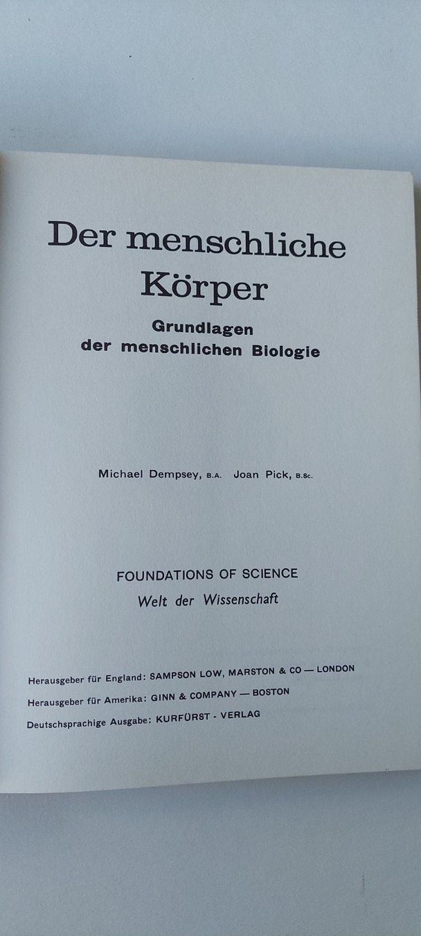 Libri: Der Menschliche Körper – Usato da Zürich venduto da t24_de 1