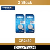 Renata CR2430 Lithium Knopfzellenbatterie - 2 Stk.