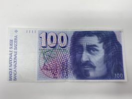 100 CHF Note - Francoise Burkhardt - Selten - Top Zustand!