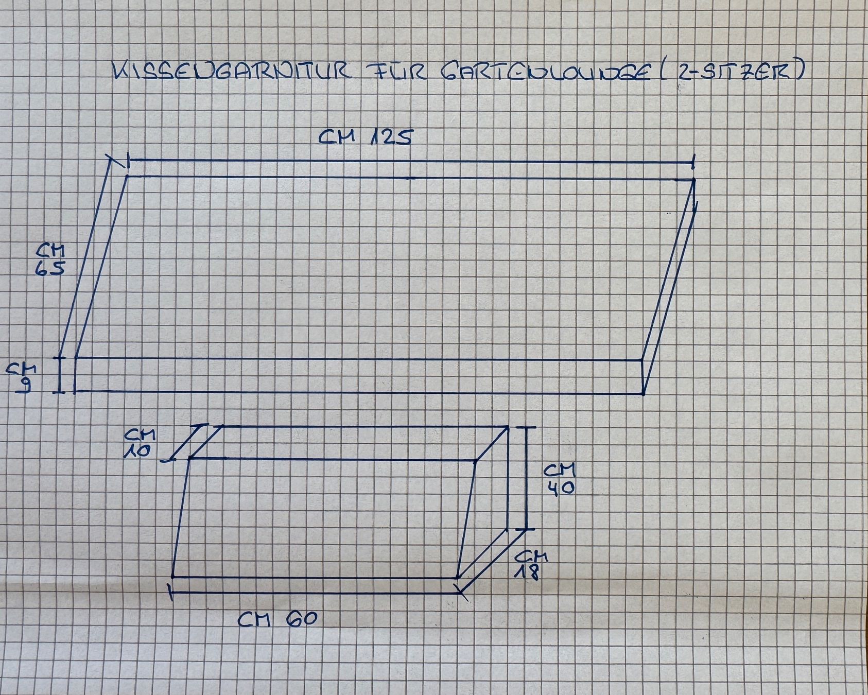 Kissen: Kissen zu 2er Gartenlounge – Gebraucht aus Kriens von Muezali 1