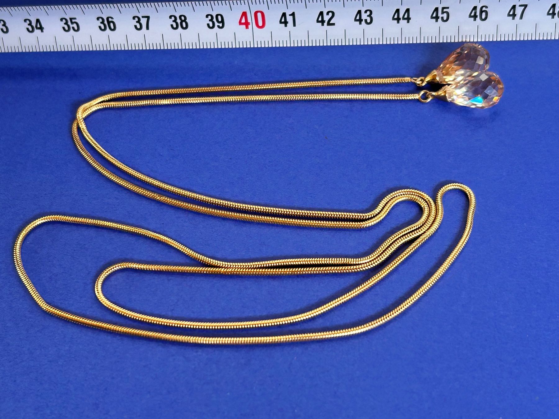 Ketten: Schlangenkette + 2 Tropfen (88cm) – Neu (gemäss Beschreibung) aus Laufen von Bellavitaboom 2