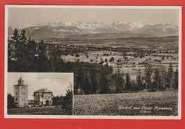 Hasenberg Berikon - Widen   -   alte Ansichtskarte von 1933