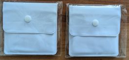 2 Stück Taschen-Aschenbecher, Farbe weiss, NEU