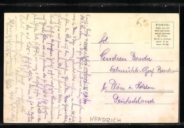 Cartoline postali: Hondrich, Ferienheim Freyberg mit Berg – Usato da Berlin venduto da bartko-reher 1