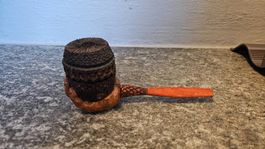 Pipa particolare intagliato a mano in legno