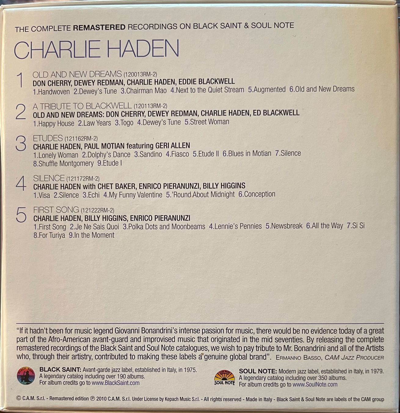 CD: Charlie Haden (5xCD-Box) – Usato da Wettswil venduto da osoma99 1
