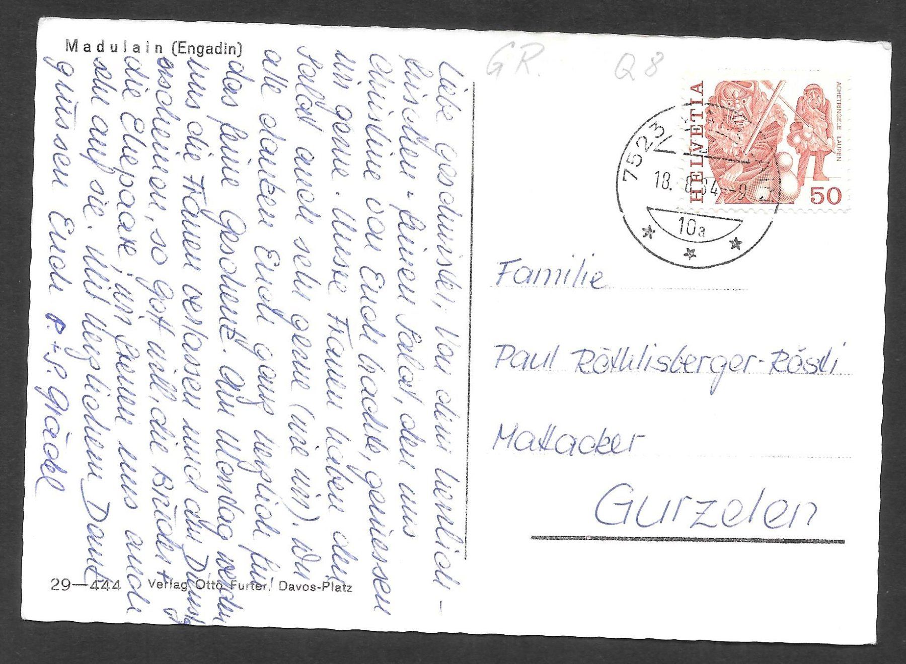 Cartoline postali: Madulain Teilansicht – Usato da Olten venduto da clotaldi 1