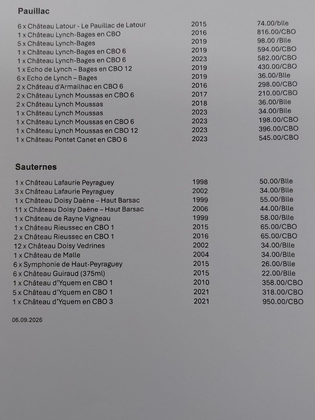 Wein: Grands Crus Classés de Bordeaux – Neu und originalverpackt aus Renan BE von Epicurien0017 1