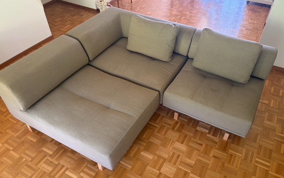 Divani: Erik Jørgensen EJ 450 Delphi Ecksofa links, Kvadrat – Usato da Zürich venduto da ben099