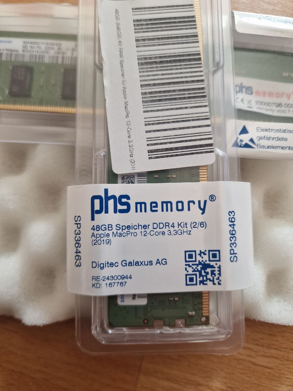 PC: phs memory DDR4 RAM Kit 48GB Apple MacPro 12-Core 3.3GHz – Usato da Menznau venduto da CS1.6 3