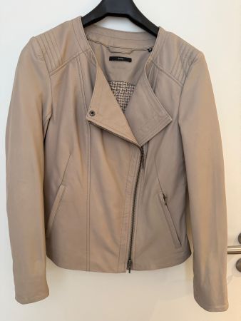 Lederjacke Lammnappa Damen beige 36 von Zero NEU