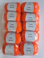 LangYarns Wolle Neon 10x 50g orange NEU