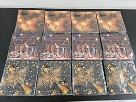 Neu - Servietten - 12 Packungen - 33cm x 33cm
