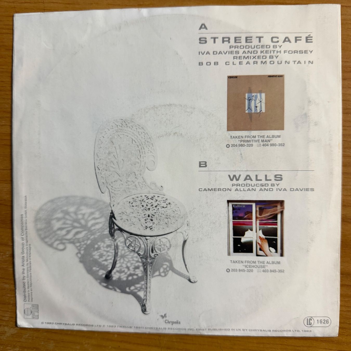 Vinyles: Icehouse - Street Café / 1. D-Press. 1983 – D'occasion à Gais par soundcave57 1