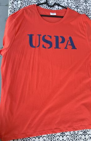 USPA T-Shirt rot, blaue Schrift 4XL