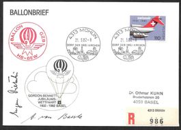 Ballonpostbrief HB-BEW GZB Möhlin 21.5.1982