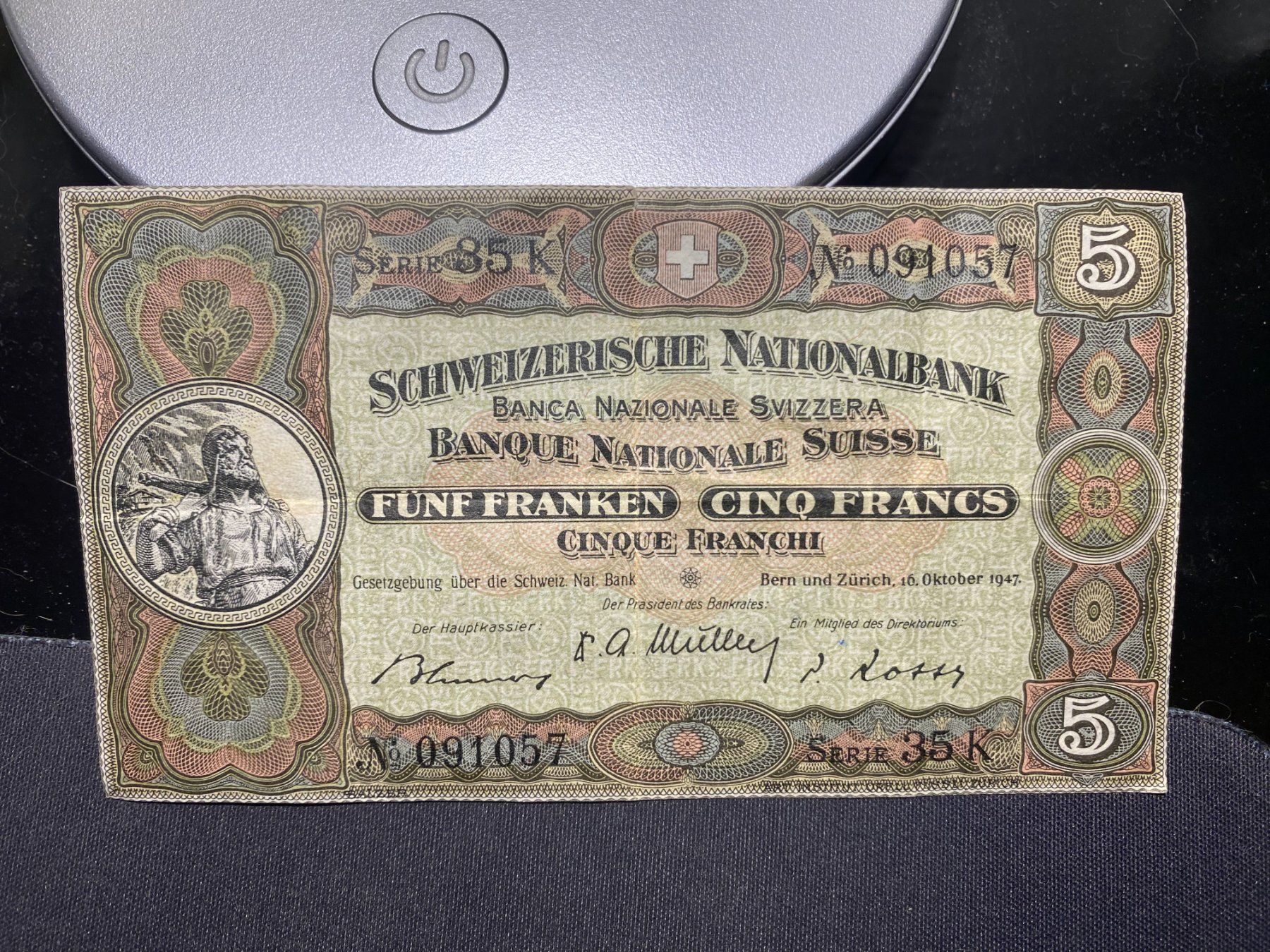 Banconote: 5 Franken Note 1947 – Usato da Grand-Lancy venduto da Dany1973 1