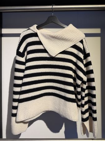 Striped Wool Blend Sweater