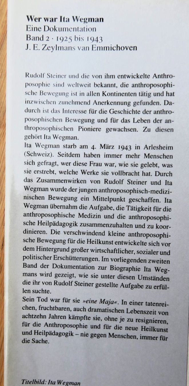 Bücher: Bücher Set über Ita Wegman – Gebraucht aus Riehen von martinaaebersold 2