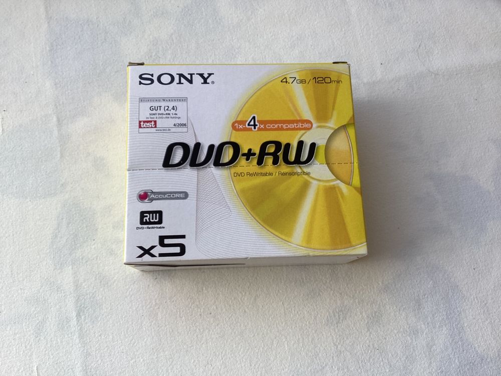 Originalpackung mit 5 DVD + RW Rohlingen von Sony Kaufen auf Ricardo