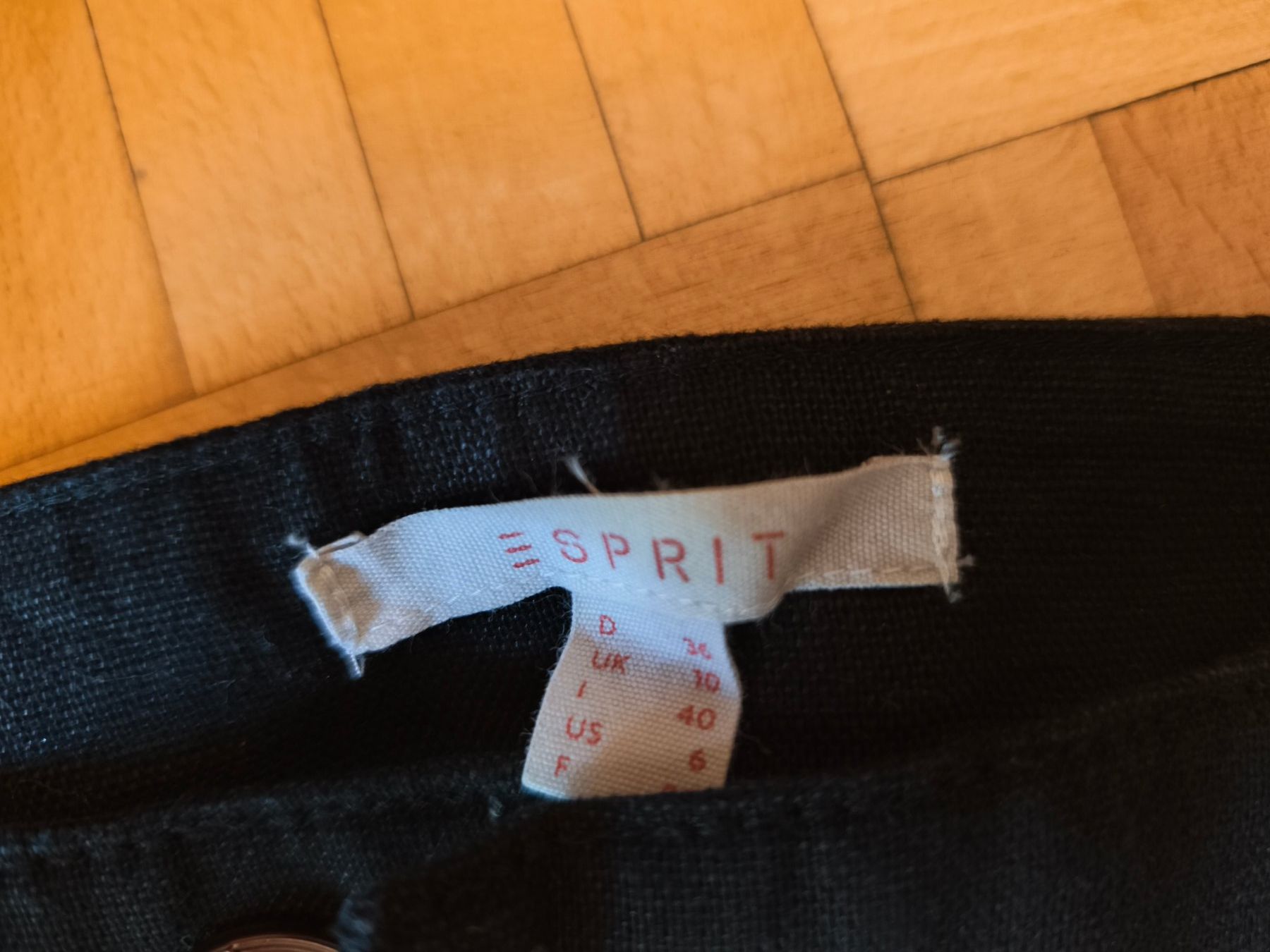 Esprit Pantaloni: Pantalon Esprit Noir, Taille 38, Coton/Lin – Nuovo (secondo la descrizione) da Genève venduto da lnicoGE 5