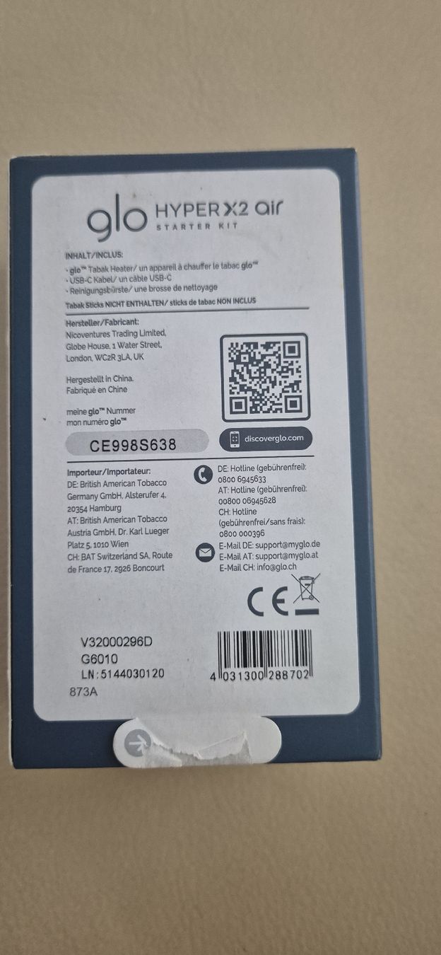 Glo Sonstige Tabakwaren: Glo Hyper X2 Air Tabakerhitzer – Gebraucht aus Basel von Shoppen 1