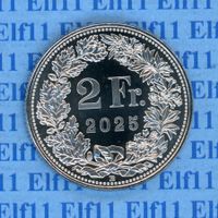 CHF___2.00 2025 stgl aus Münzsatz *nigelnagelneu! 2 Franken