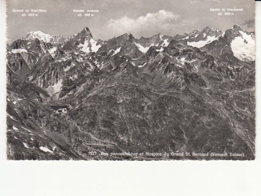 Cartoline postali: Grand St. Bernard Aussicht ca. 1950 – Usato da Bürglen TG venduto da StampGraf
