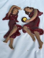 2 Femmes Céramique Vintage Années 50/60  Art Déco