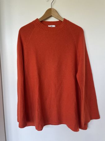 Hochwertiger ALLUDE Kaschmir-Mix Pullover / Gr. L / Orange